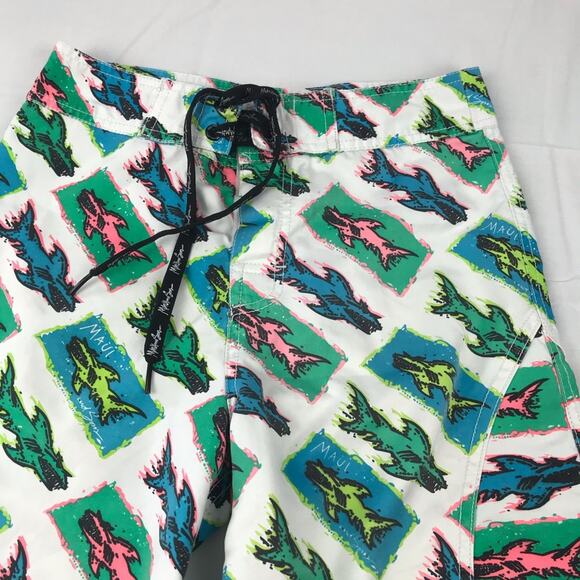 Maui and Sons shark swim trunks - Picture 2 of 9